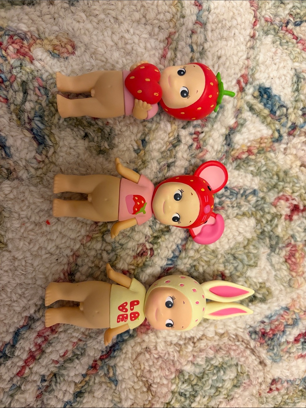 Strawberry Bunny & Friends Sonny angel Dolls - Pink, Red, Cream